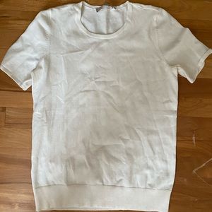 LOFT White Knit Blouse